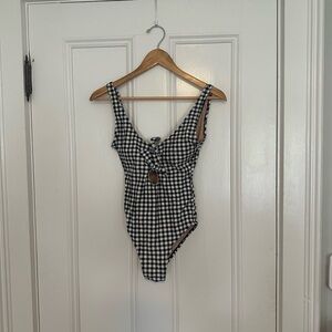 Black and White Gingham Swimsuit